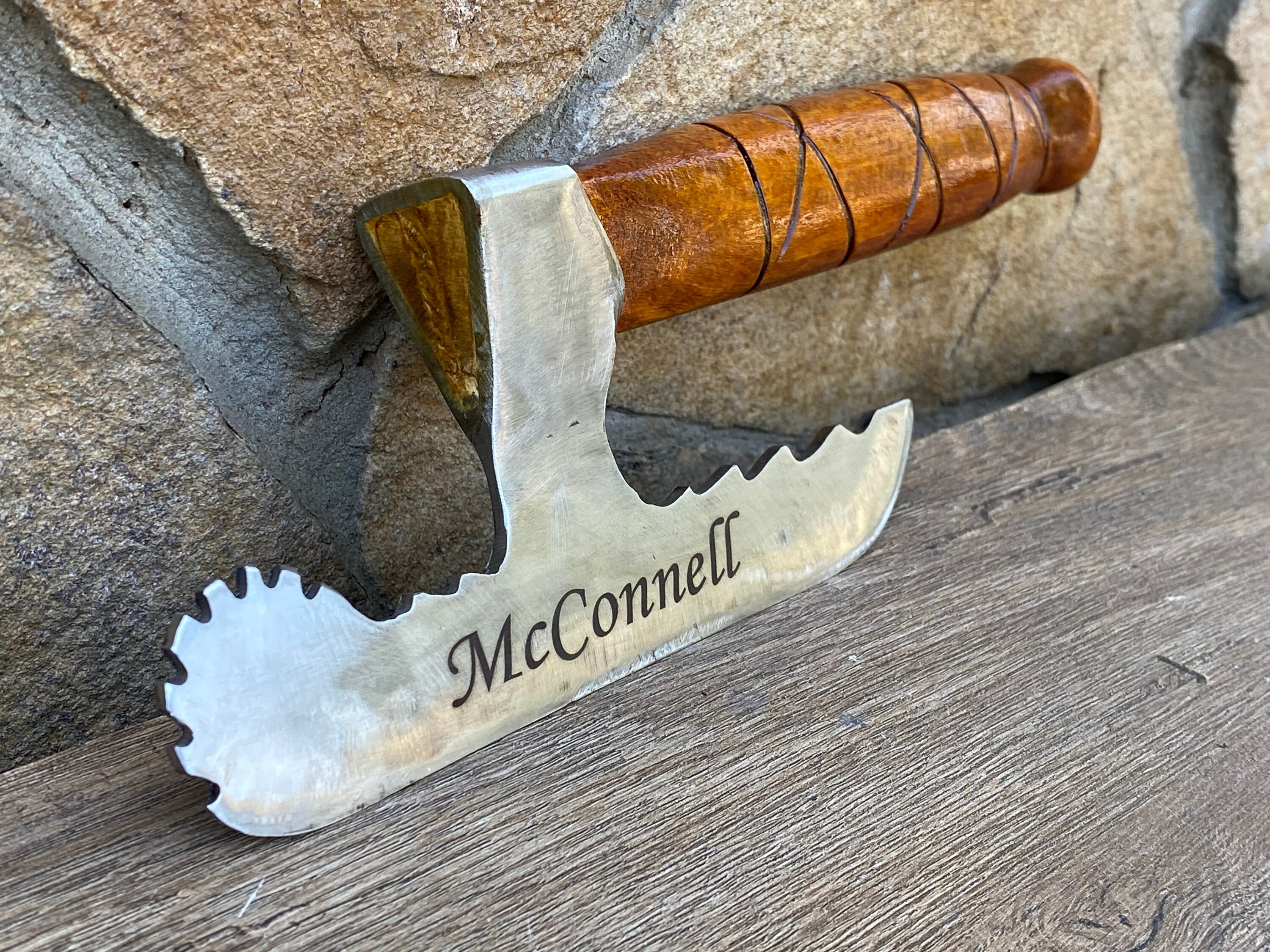 Hand forged kitchen axe for meat for a gift – ForgedCommodities