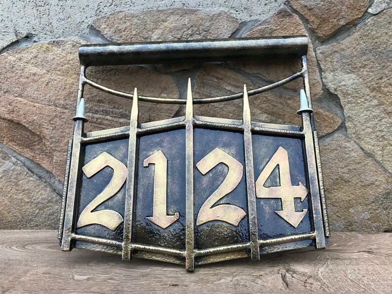 Custom House Number Plaque Custom House Number Signhand Etsy