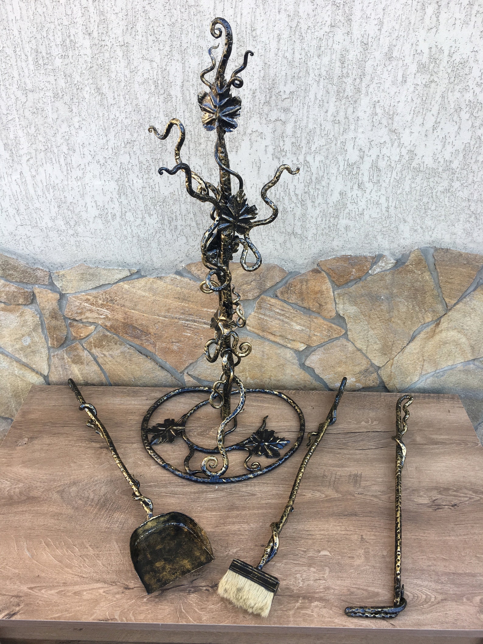 Fireplace Tools Fireplace Tool Set Fireplace Screen Etsy