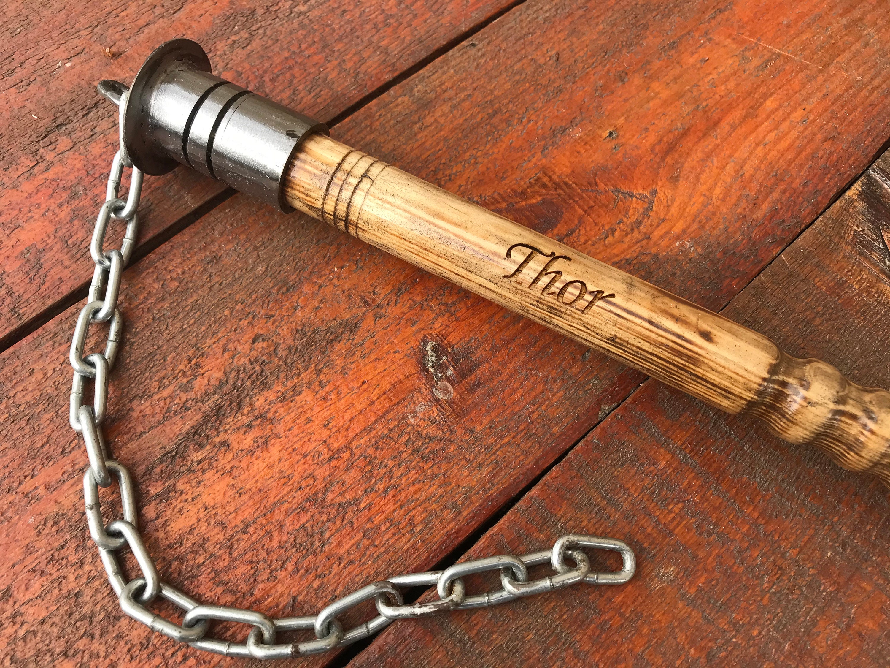 War mace viking mace hand crafted mace mace flail chain Etsy