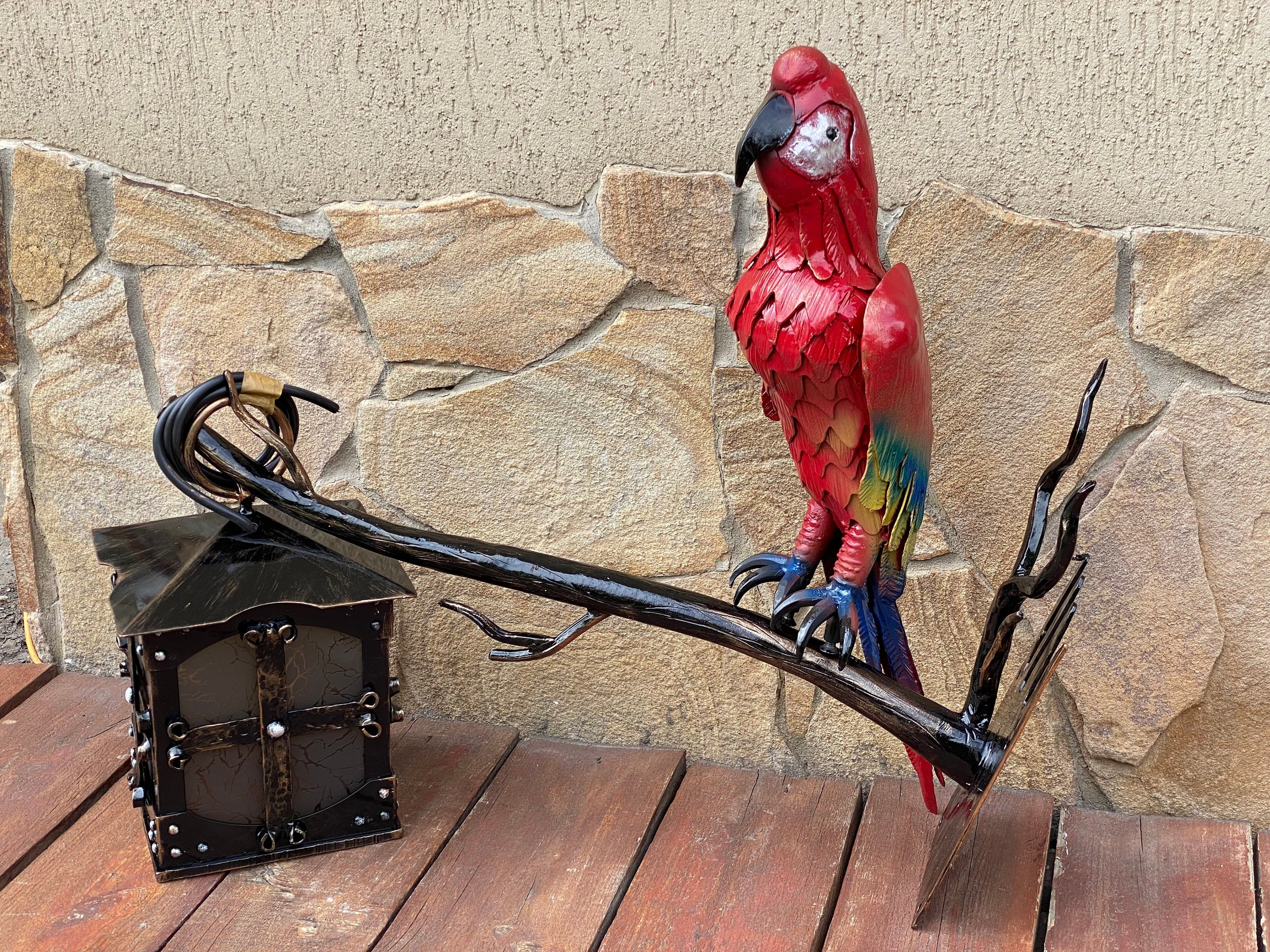 Parrot pillar candle wall sconce outlet