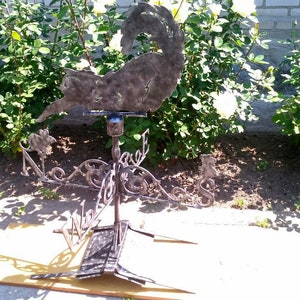 Windvane, weathervane, wind vane, weather vane, weathercock, roof mount, outside metal decor, yard art, roof metal art, garden metal decor
