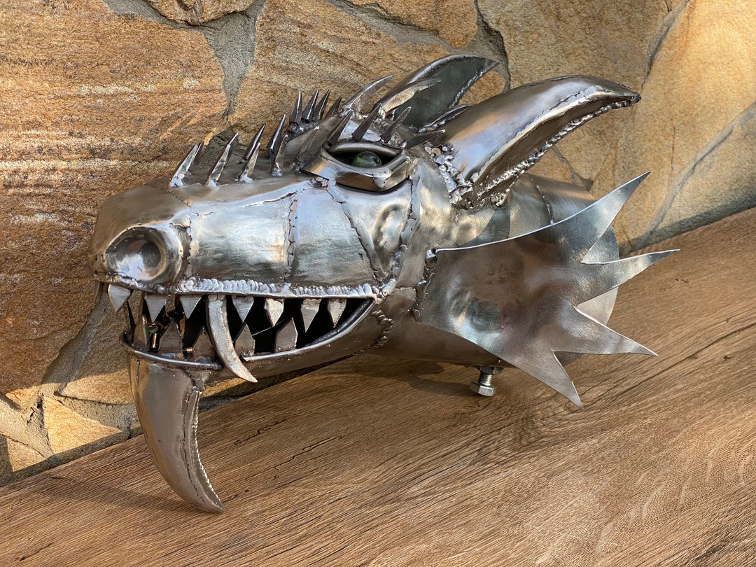 Dragon, Stainless Steel, Fairy Dragon, Wall Sconce, Viking Dragon