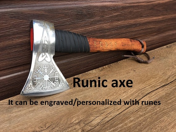 runes amulet Viking axe runes art vegvisir runes etched mens gifts runes gift for boyfriend runes decor viking compass viking armor