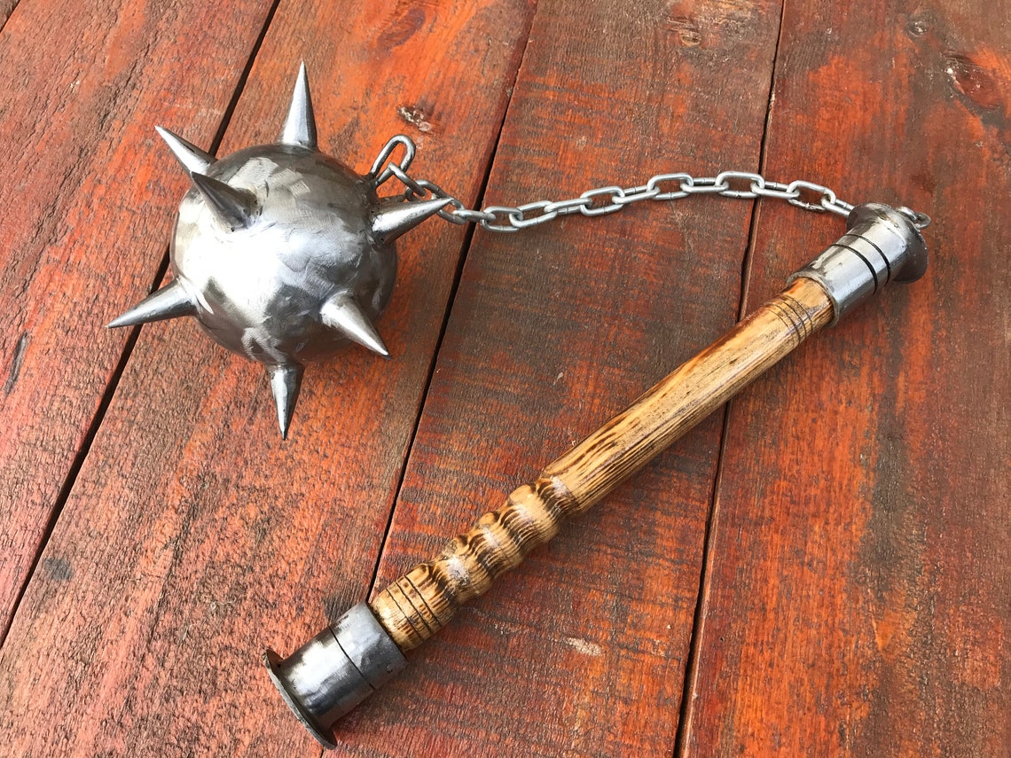 War mace viking mace hand crafted mace mace flail chain Etsy
