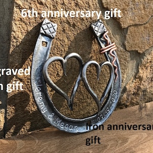 6th anniversary gift, iron anniversary, iron anniversary gift, iron gift, 6th anniversary gift for her,iron horseshoe,iron hearts,iron gifts