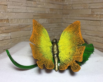 金属製 蝶のアートオブジェ 蝶、金属製の蝶、蝶の置物、金属彫刻、金属製の像、金属製の小像、置物