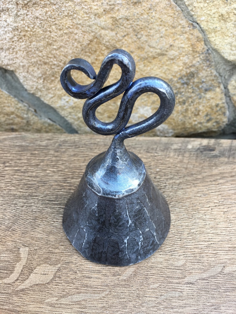 Hand Bell Wrought Iron Bell Handmade Bell Metal Art Etsy