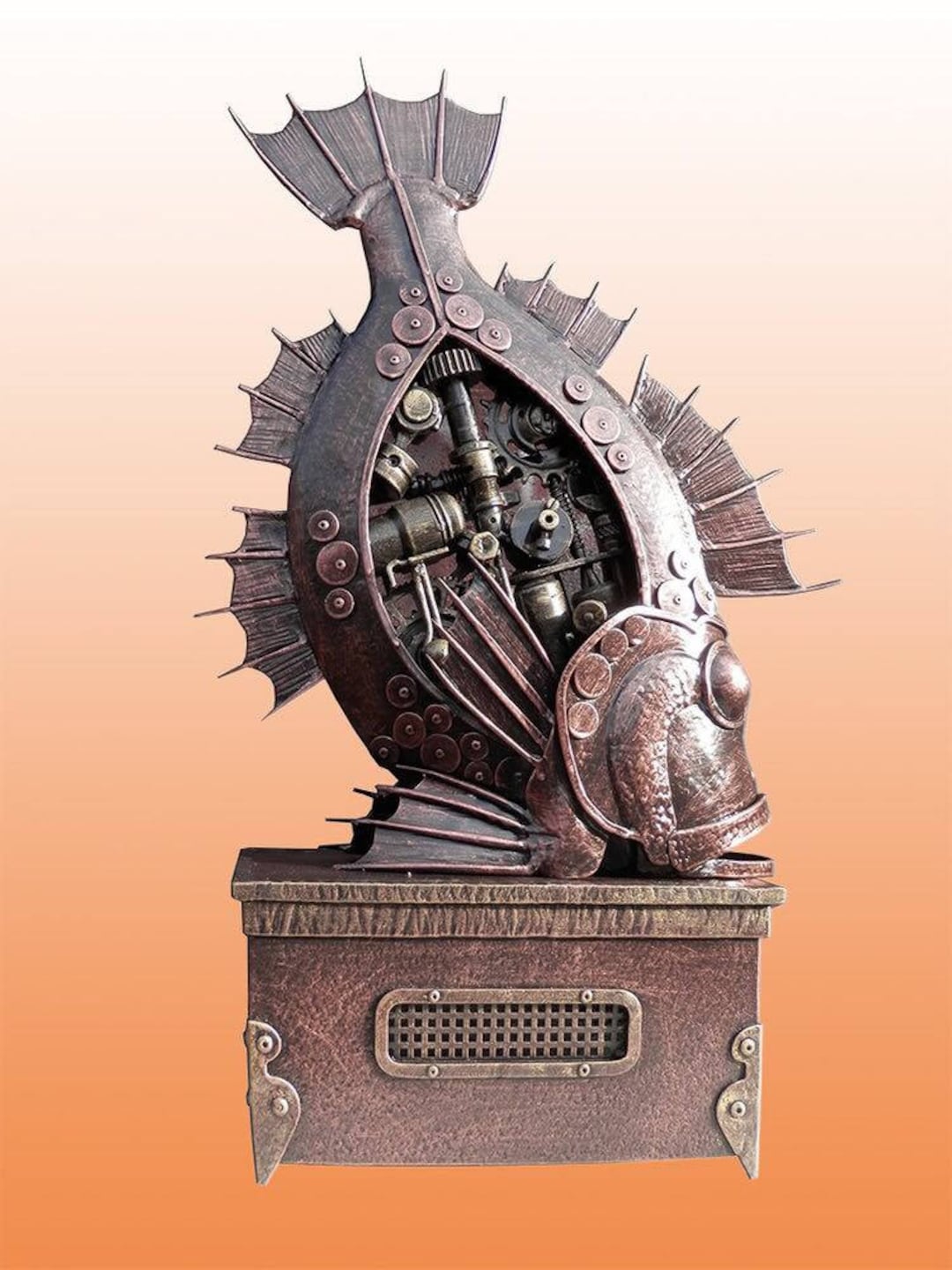 Steampunk Fish, Steampunk Sculpture, Industrial Art, Steampunk Gift ...