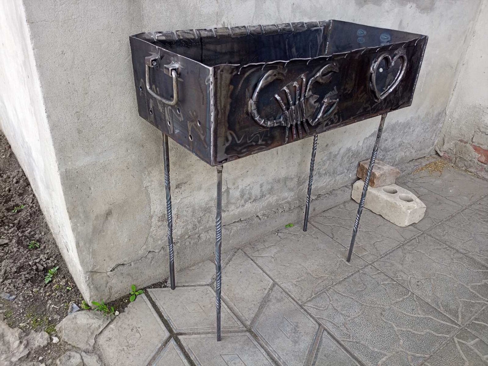 Portable Grill Brazier Charcoal Grill Brazier Grill Fire Etsy