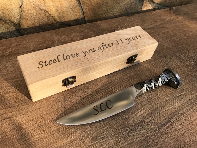 11th Anniversary Steel Gifts for Him Engraved Steel Gift Etsy