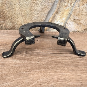 Trivet, hand forged trivet, wrought iron trivet, serving trivet, tripod, dining trivet, hot pot trivet,table trivet,vintage trivet,iron gift