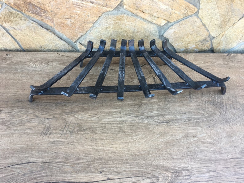 Fireplace grate, log grate, fire grate, hearth, wood holder, fireplace hearth, wood stove rack, fireplace rack, log basket, rustic decor image 2