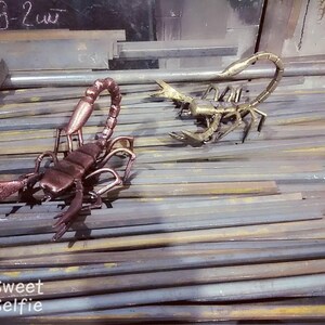 Metal scorpion, forged scorpion, scorpion figurine, arachnid sculpture, metal sculpture, metal statue, art object, metal insect, spider image 9