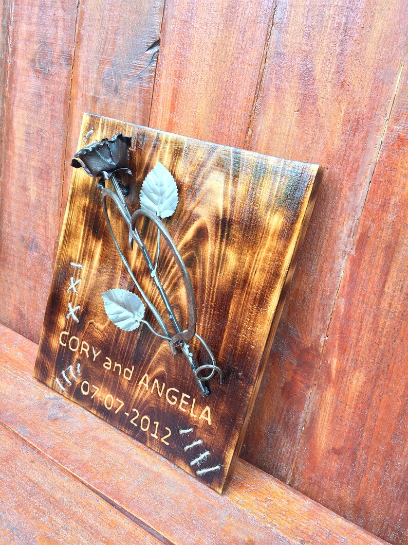 6th anniversary iron rose steel rose metal rose iron gift Etsy
