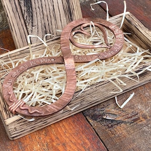 Copper infinity sign, copper anniversary gift, 7 year anniversary,copper gift,infinity sign,infinity sign decor,infinity art,7th anniversary