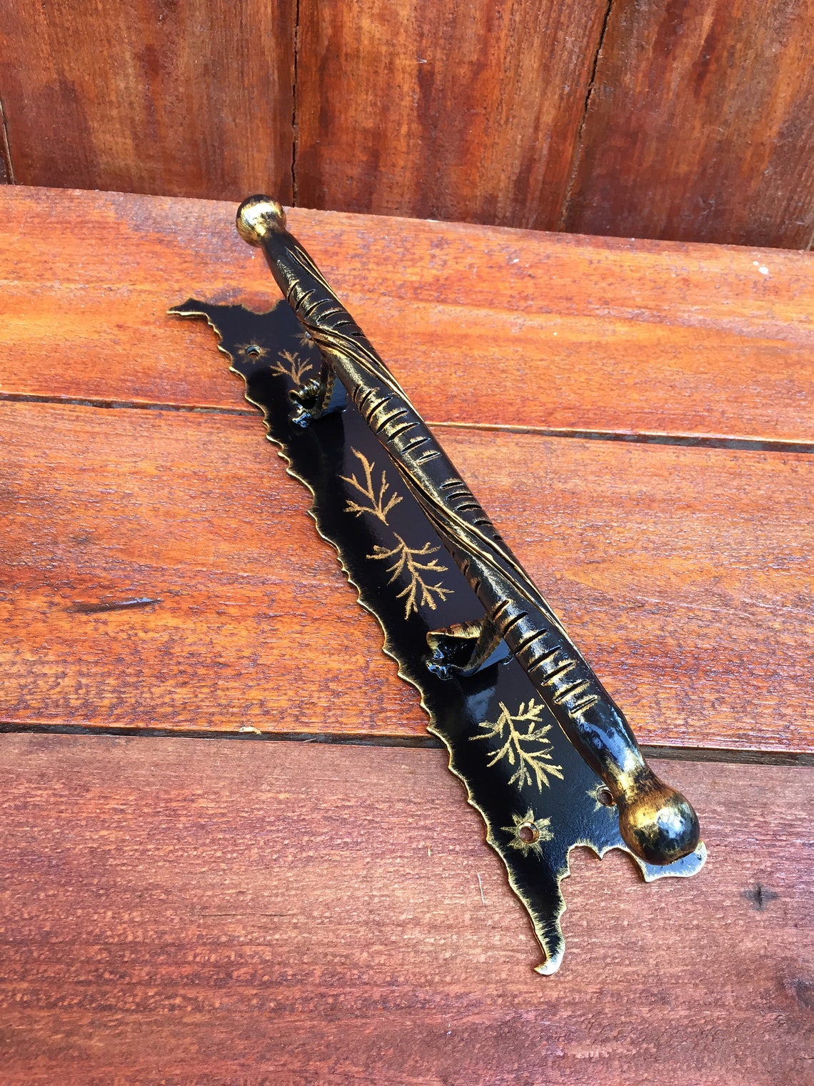 Wrought Iron Door Handle Door Handle Iron Door Etsy