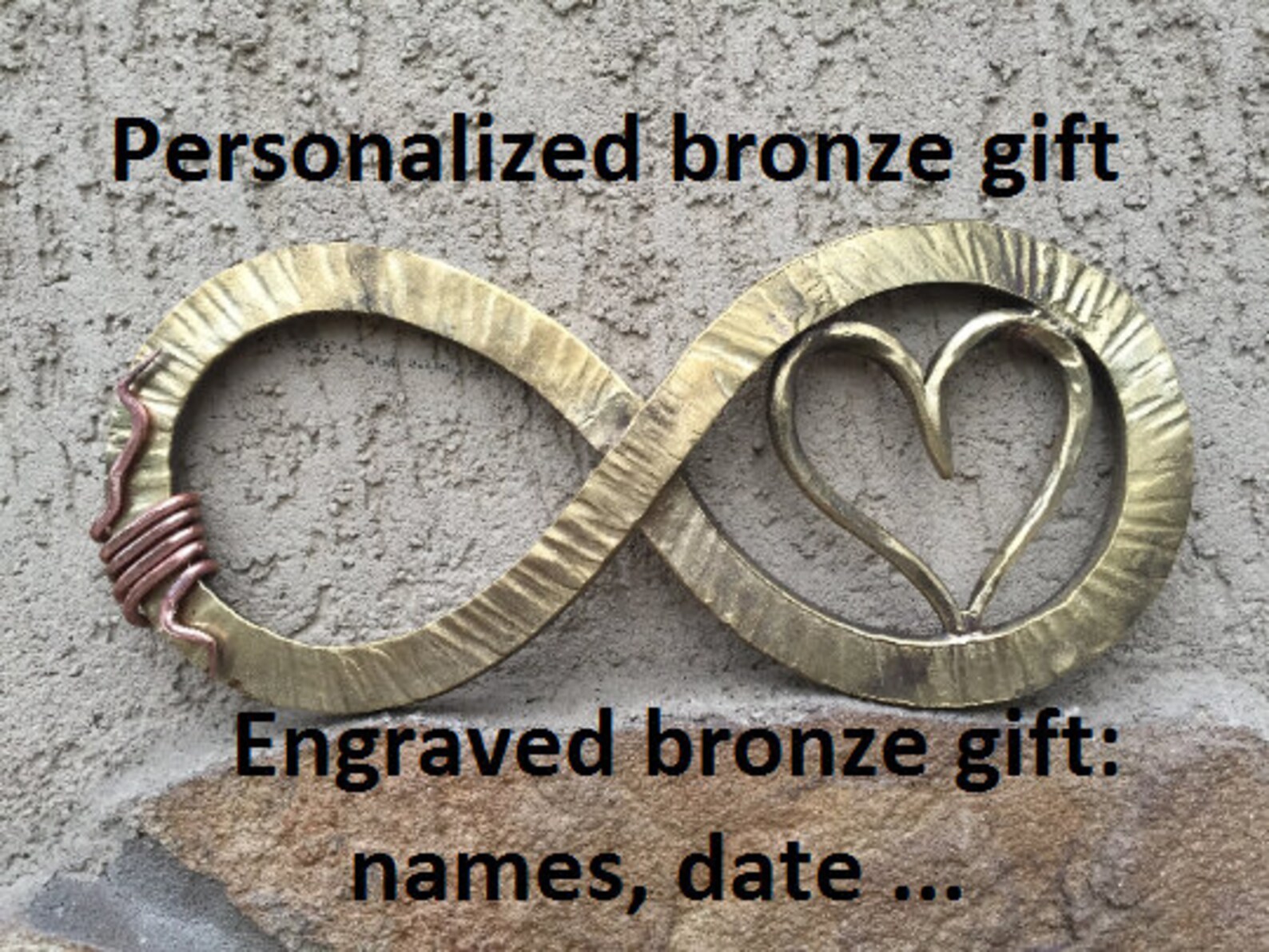 Bronze gift bronze infinity sign bronze gift for wife Etsy