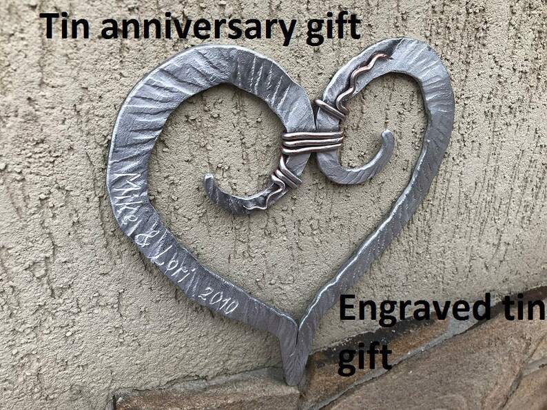 Ten years wedding gift aluminium anniversary personalized Etsy