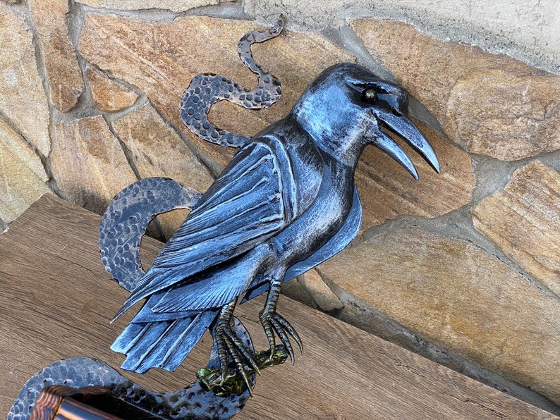 Kitchen Rack Raven Kitchen Shelf Spice Rack Crow Wall | Etsy