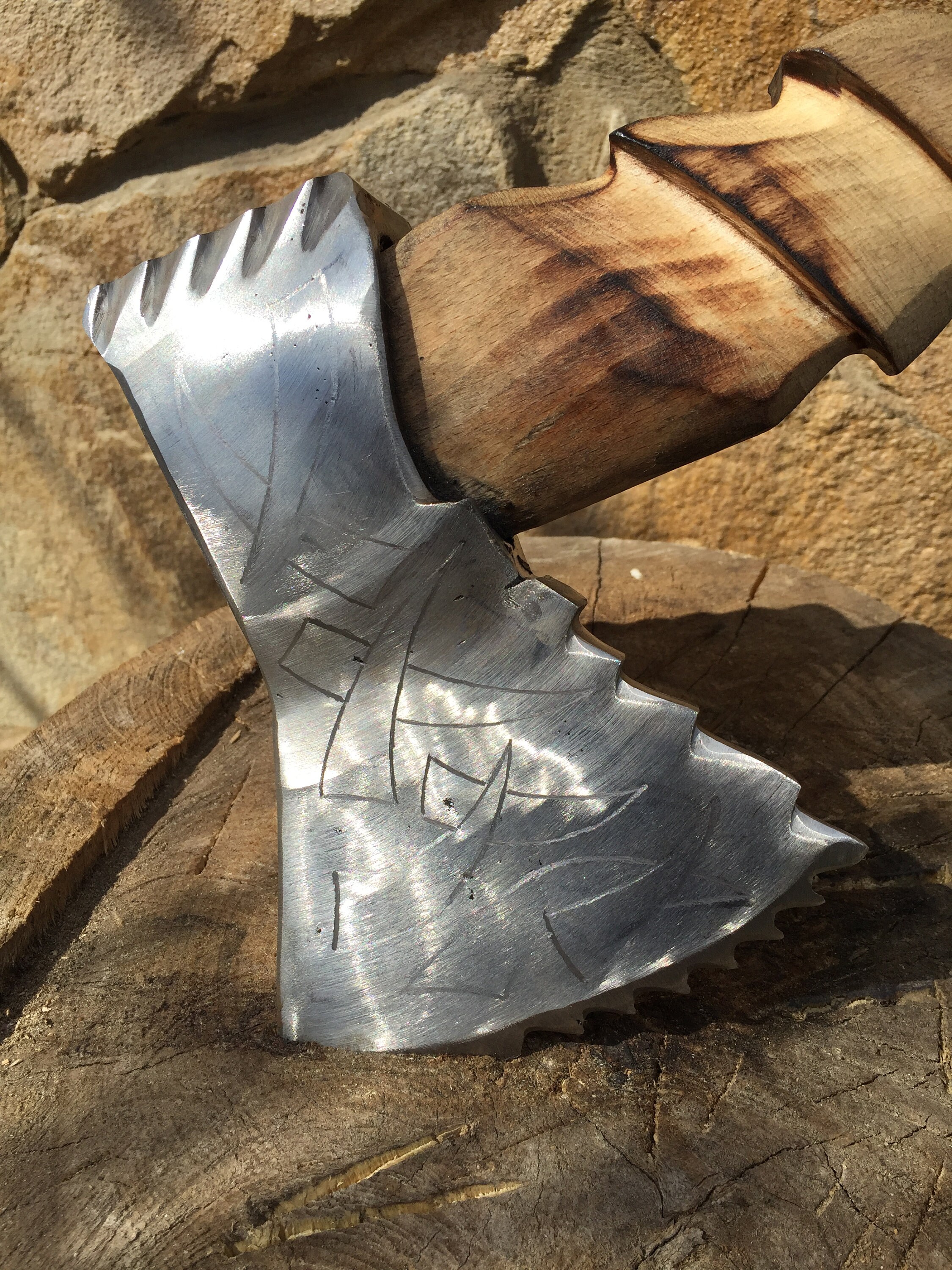 Viking Axe Carving Axe Carving Hatchet Axe Head Etching Etsy