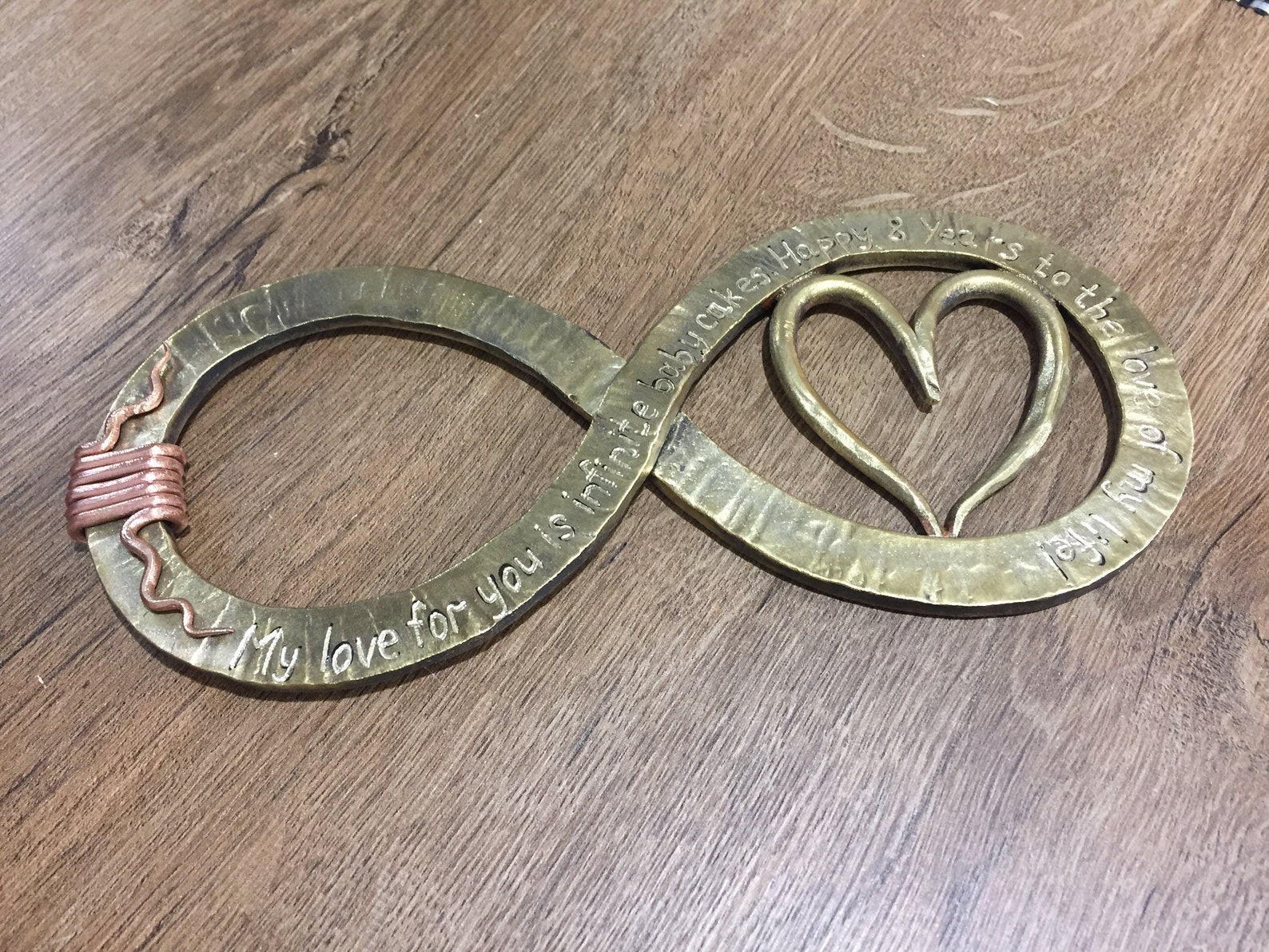 Bronze gift bronze infinity sign bronze gift for wife Etsy