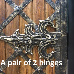 Hinges, hardware, medieval, birthday, Christmas, DIY, wedding, strap hinges, door handle, gate, shed, vintage hinge, antique door,renovation
