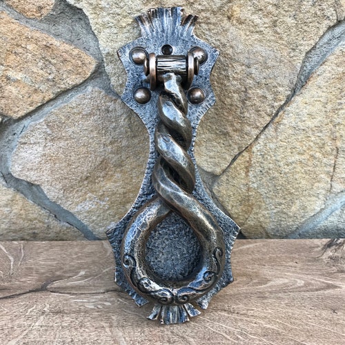 Hand forged door knocker, door shops pull, door handle, door knocker, mens birthday, gift for dad, husband gift, mens gift ideas, travel gift