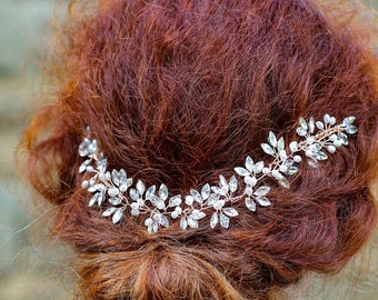 Rose Gold Freshwater Pearl Hair Comb Bridal Hair Comb Wedding Hair Comb Bridal Hair vine Leaf Wedding Headpiece Wedding Hair Accessory bride