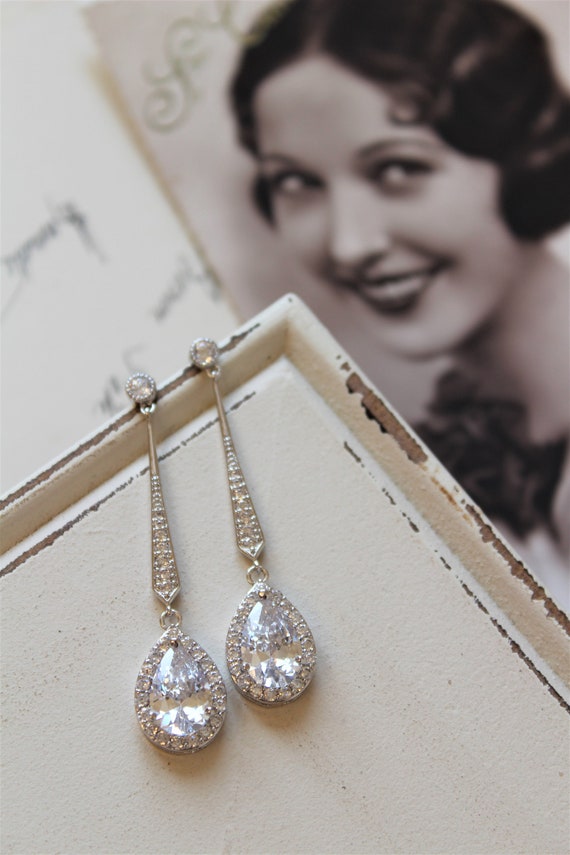 Crystal drop earrings uk discount