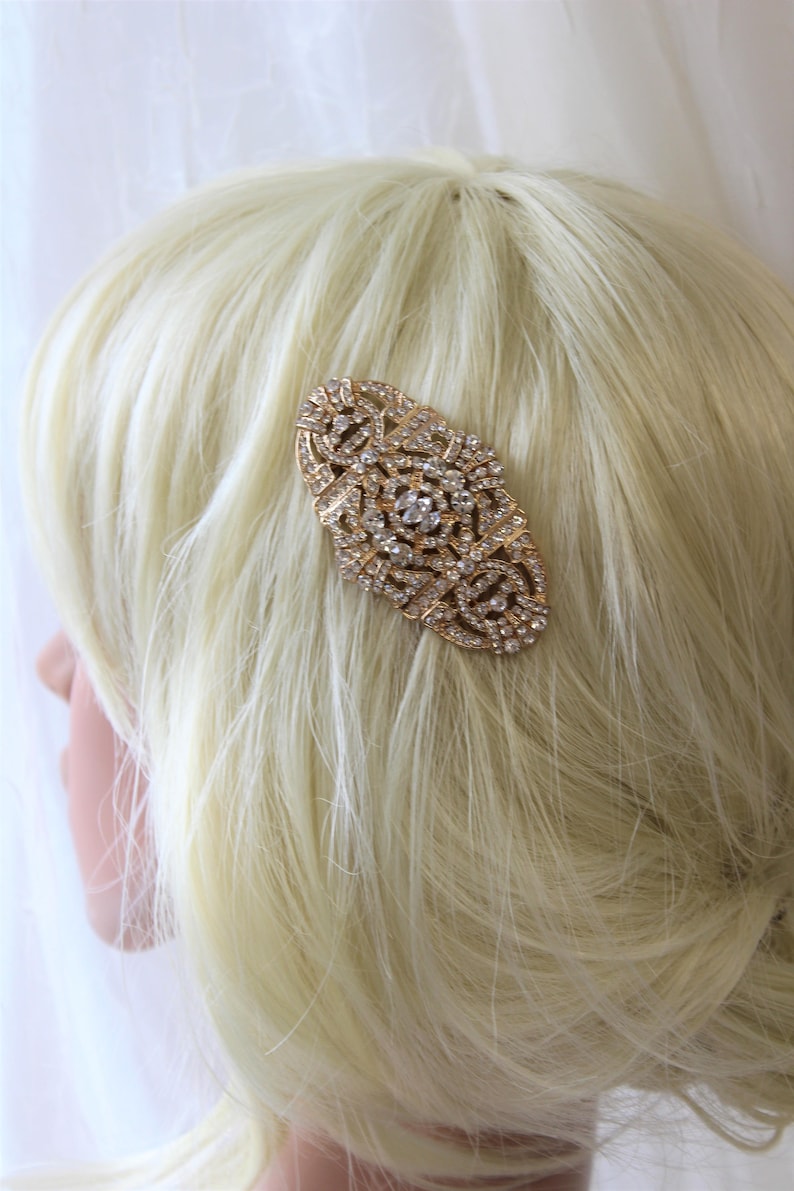 Wedding Hair comb Gold Art Deco Hair comb Bridal Hair comb Wedding Hair piece Bridal Hair Accessory Silver Crystal Wedding Hair Accessory