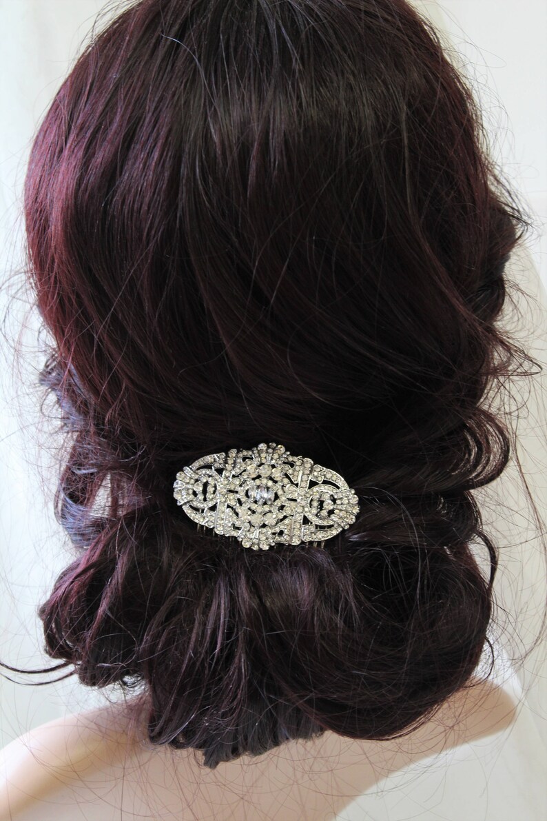 Wedding Hair comb Gold Art Deco Hair comb Bridal Hair comb Wedding Hair piece Bridal Hair Accessory Silver Crystal Wedding Hair Accessory
