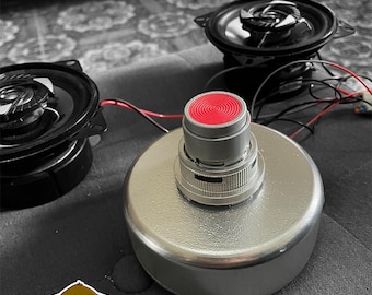 Ghostbusters Firehouse Alarm Button with Sound - "We Got One!" Prop Replica - Desktop Desk Toy & Nerd Office Decor - Ghostbusters Gift