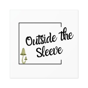 Outside The Sleeve Logo Square Stickers, IndoorOutdoor