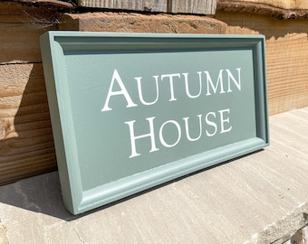 Personalised Painted Framed House Name Sign | Traditional Signage | Cottage Sign | Farrow and Ball