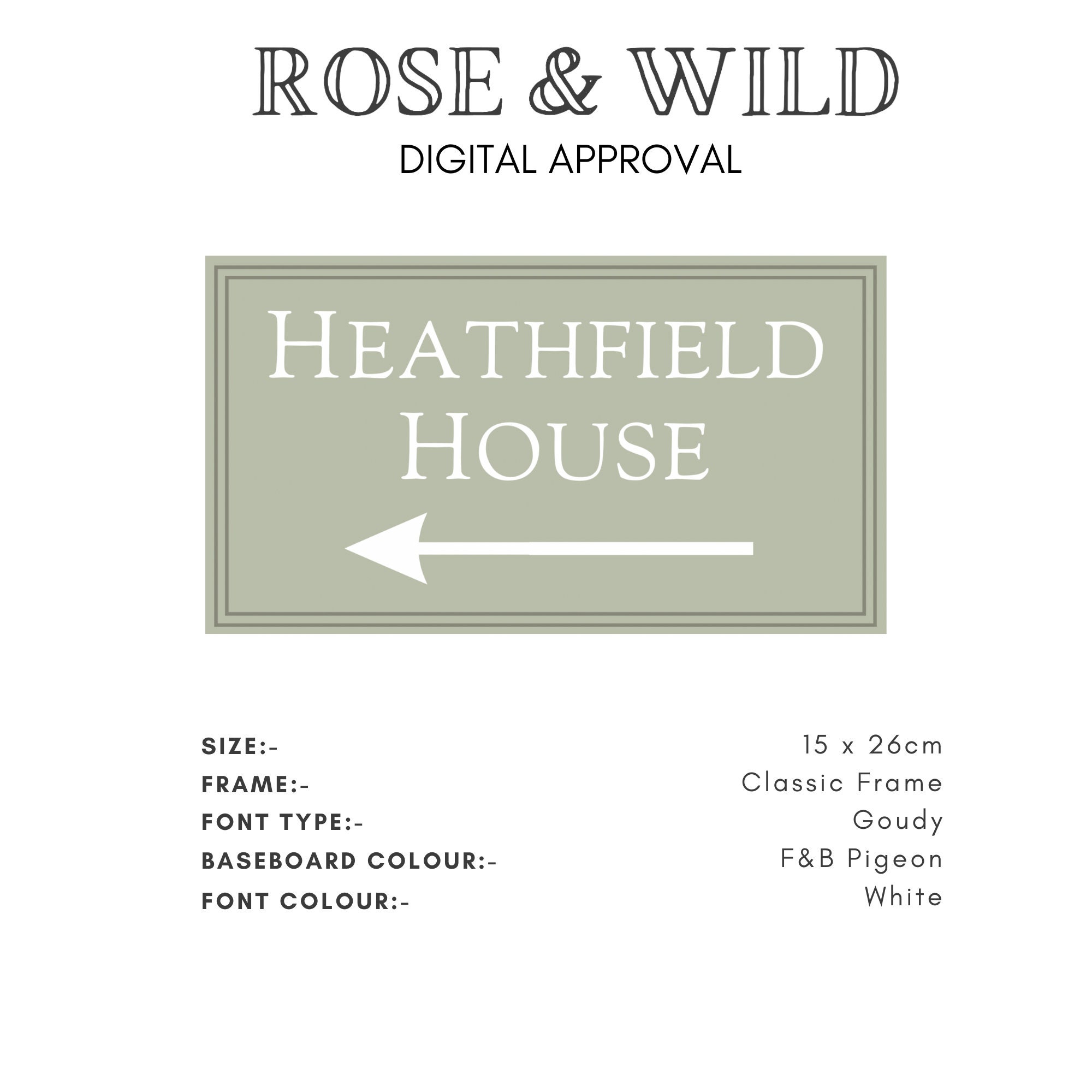 Colonial Sign Frame Personalised Painted Framed Cottage Sign Colonial Sign Farrow and Ball ...