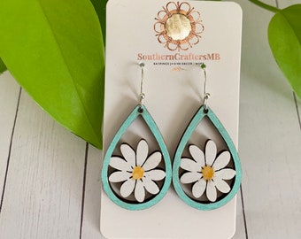 Daisy Wood Earrings