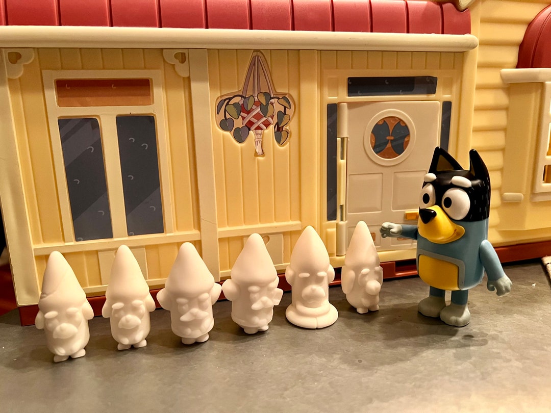 Bluey Garden Gnome Figurine Set Etsy