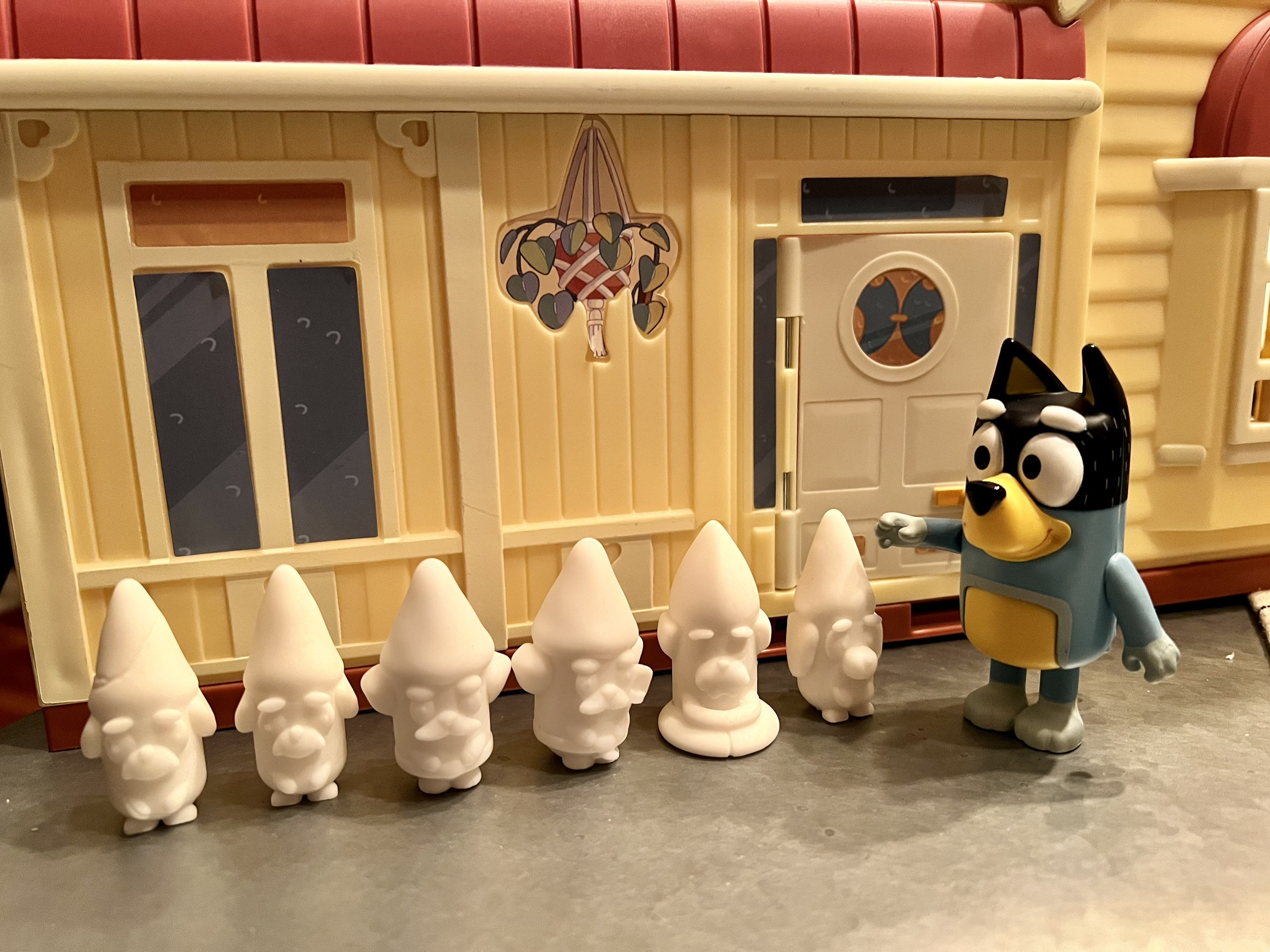 Bluey Garden Gnome Figurine Set Etsy Australia