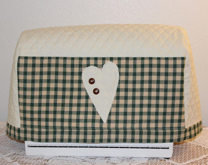 Quilted Sewing Machine Cover, Primitive Sewing Machine Cover, Handmade