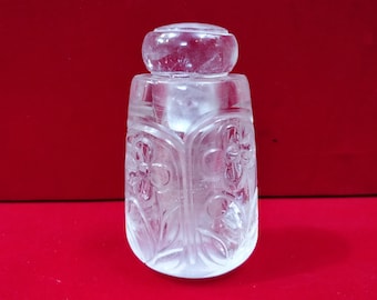 Crystal perfume bottle , Clear quartz perfume bottle , Carved stone bottles , Essential oil bottles , Attar bottles , Gemstone carving