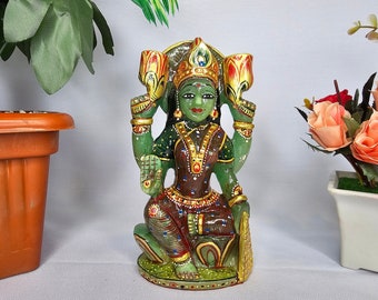 Jade lakshmi - Jade laxmi - Lakshmi statue - Goddess lakshmi - Gemstone Figurines - Gemstone sculptures - Stone statues - Hindu God Idols