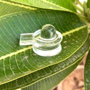 Crystal shivling, Shivalingam for home, Natural Clear Quartz Shivling, Sphatik Shivling, Shivalingam, Shivling, Spiritual Prayer Statues