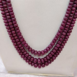 Ruby necklace, Ruby Jewelry, Ruby bead necklace, Gemstone Necklace, Genuine Ruby, Birthstone Necklace, Gift for women, Handmade jewelry
