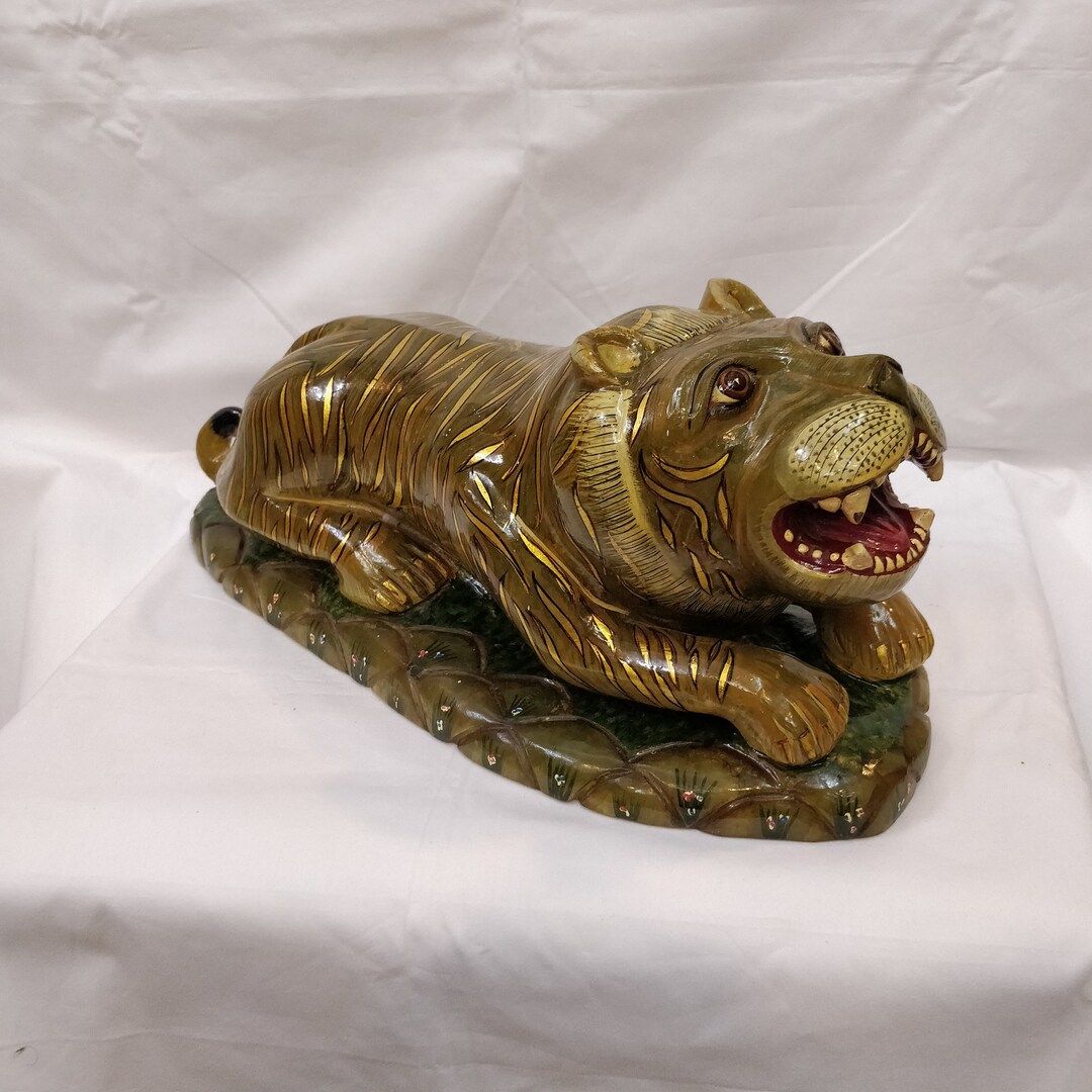 Jade Stone Lion Statue Gemstone Lion Statue Lion Statue Etsy