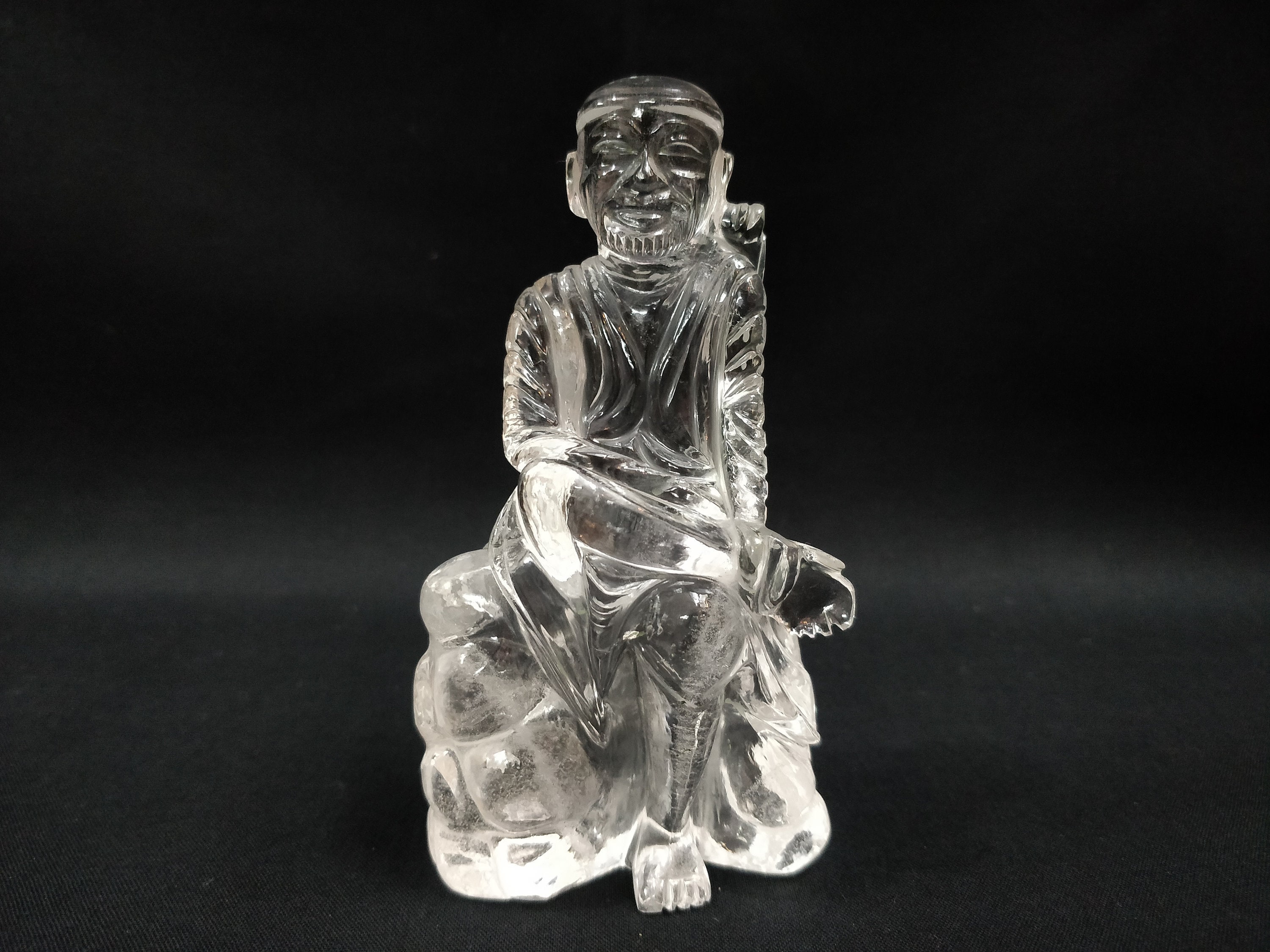 Crystal Sai baba, Shirdi Saibaba, Sphatik Lord Sai Baba Statue Handmade Indian Religious Figurine Idol for Home and Office Pooja Mandir