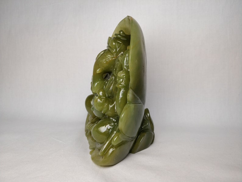Jade Ganesha Hindu mythology art Gemstone figures Aventurine Ganesha Semiprecious stone figures Gemstone Ganesha Hindu God sculptures