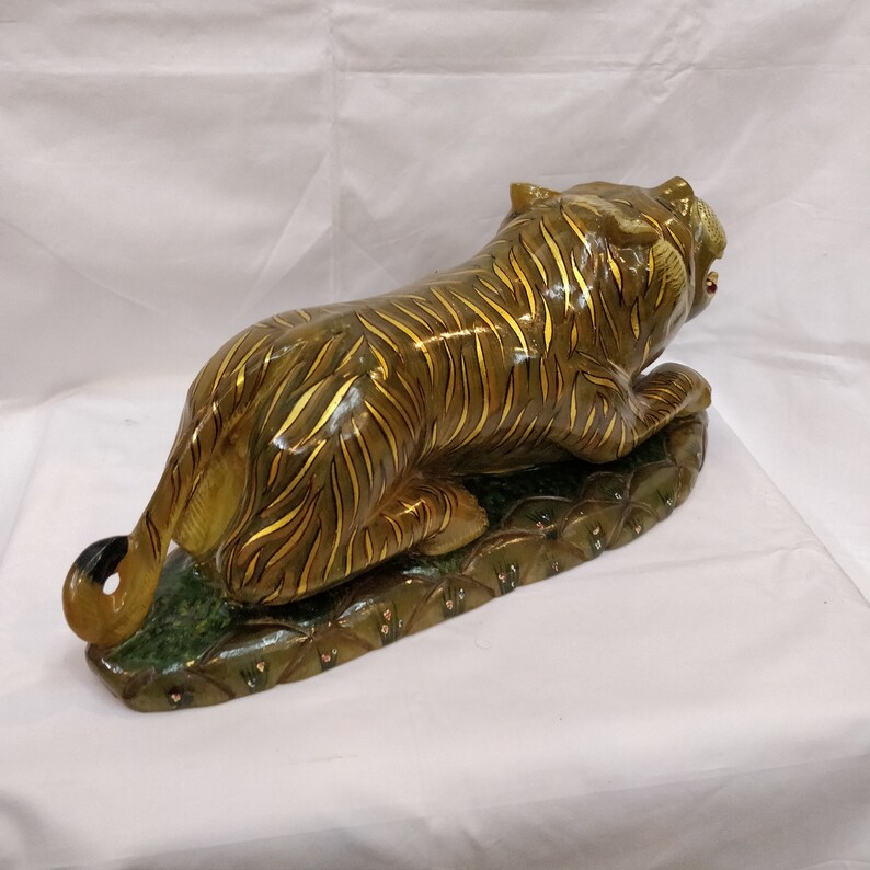 Big Jade lion lion statue carved animal sculptures rock Etsy
