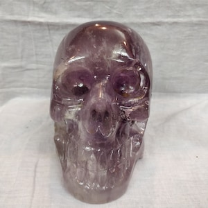 Amethyst Skull Decor, Healing Skulls Decor, For Gift Skulls Decor, Natural Amethyst Skull, Gemstone Skull Decor, Fashion Style Skull Decor