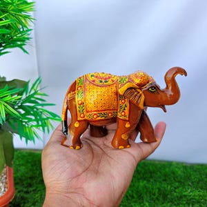 Sunstone Elephant, Handcarved Stone Elephant, Animal Decor, Good Luck Keepsake Stone Gift, Home Office decor, Indian Handicraft Temple Decor